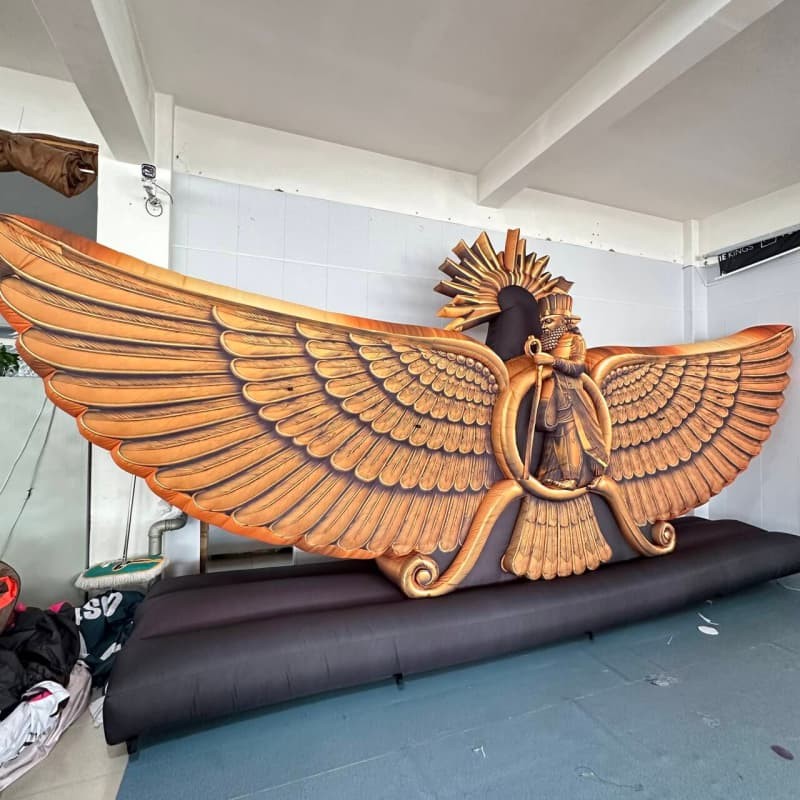 Giant Retro Winged Relief Inflatable Wall Decor suppliers