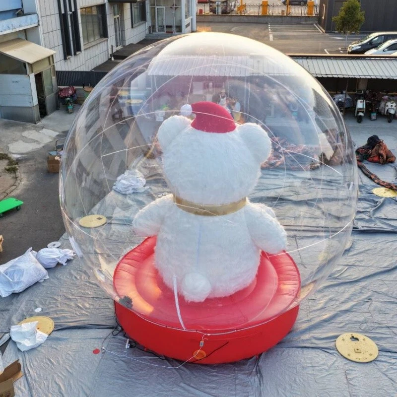 Inflatable Snow Globe With Christmas Teddy Bear best Inflatable Snow Globe With Christmas Teddy Bear best