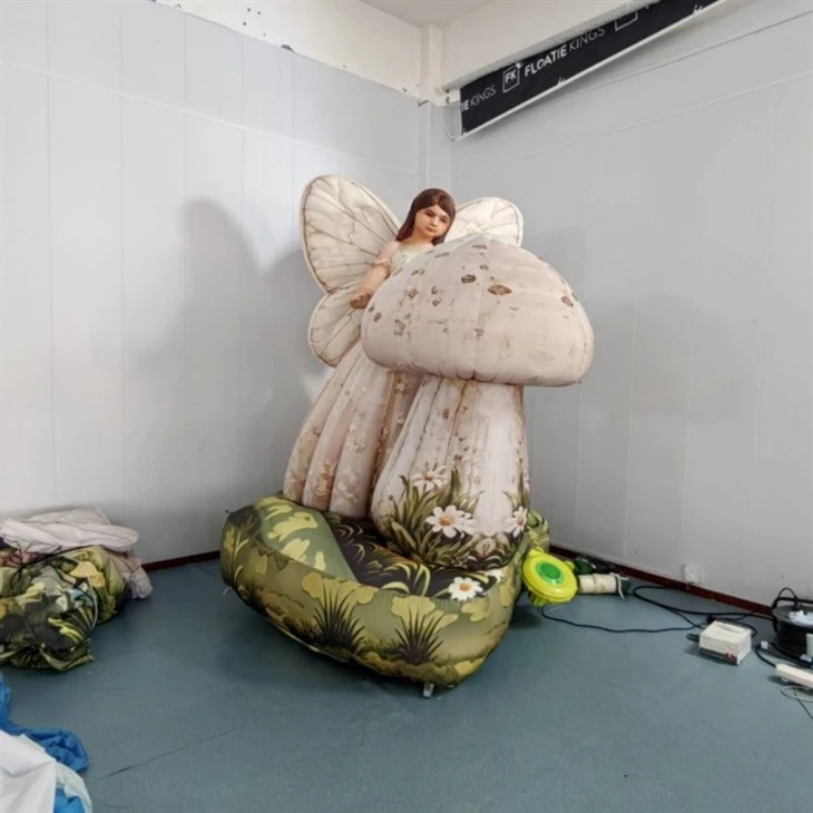 Inflatable Winged Fairy With Vintage Mushroom factory