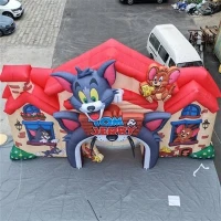 Cute Cartoon Cottage Themed House Inflatable Arch