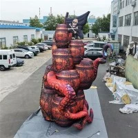 Inflatable Pirate Barrel Octopus
